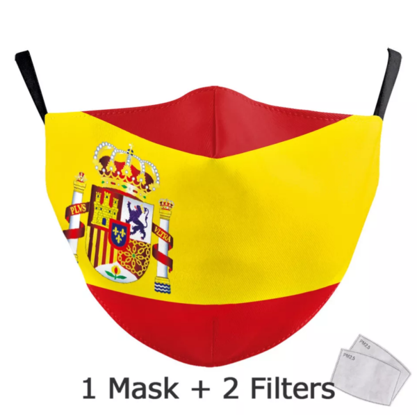 Stoffmasken spanische National-Farben