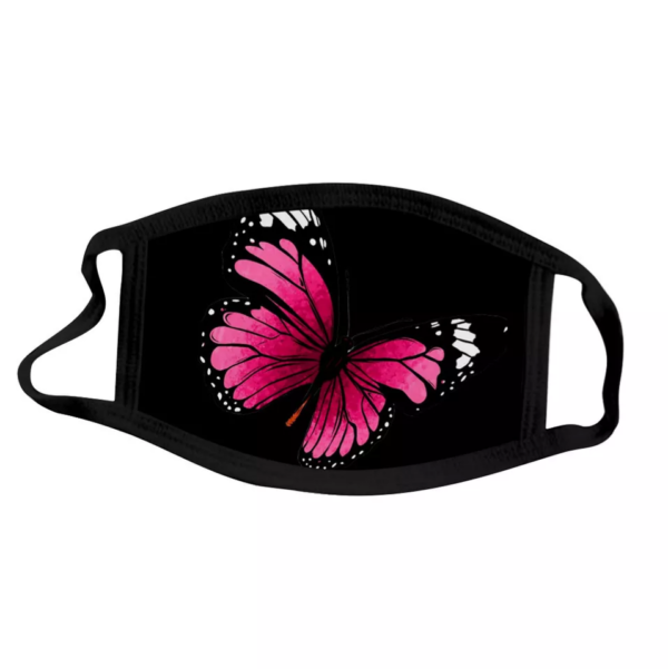 Stoffmasken roter pink Schmetterling