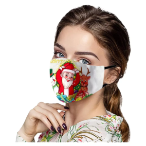 Stoffmasken Duett Schneemann & Weihnachtsmann