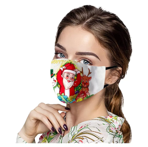 Stoffmasken Duett Schneemann & Weihnachtsmann