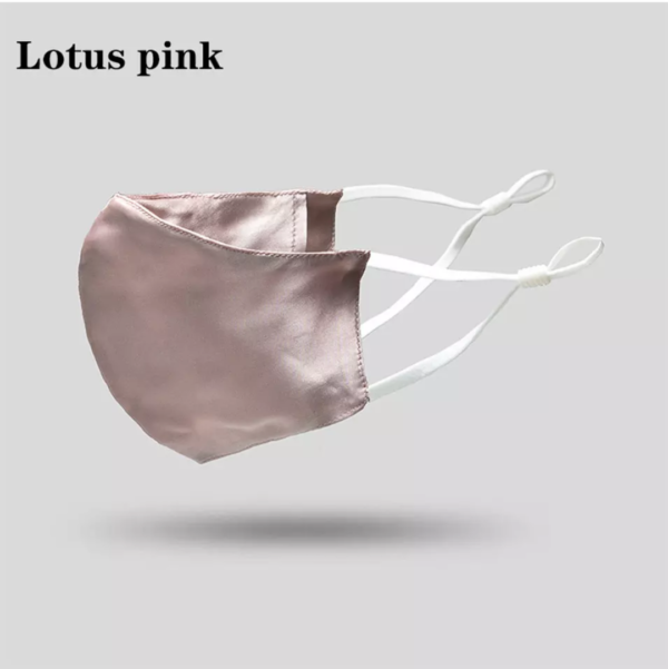 Seidenmasken lotus rosa aus Maulbeer-Seide