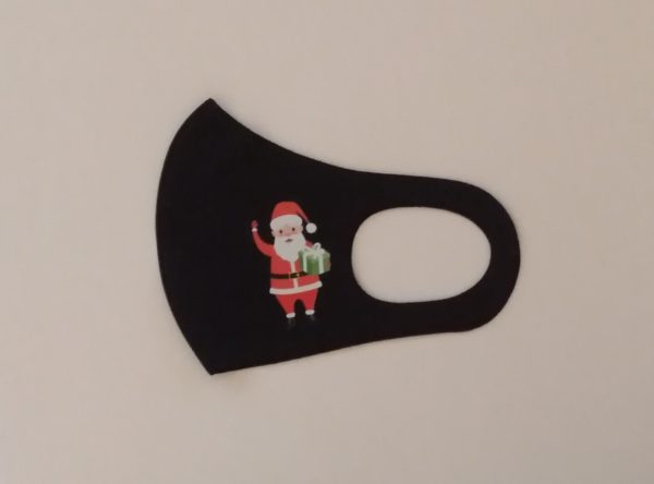 Stoffmasken Nikolaus mit Geschenk