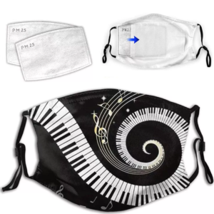 Stoffmasken mit Piano