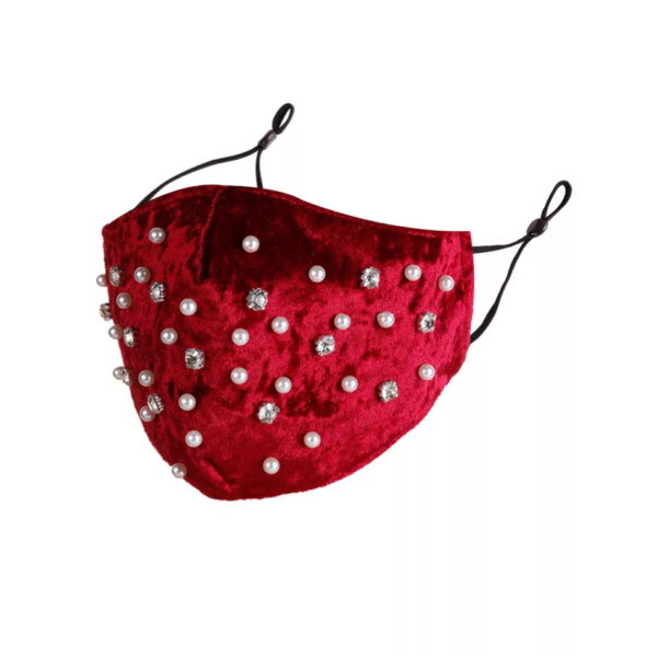 Stoffmasken Rhinestone Red