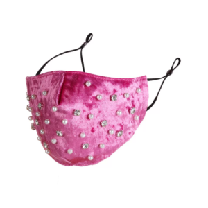 Stoffmasken Rhinestone Pink