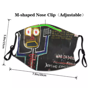 Stoffmaske mit Basquiat