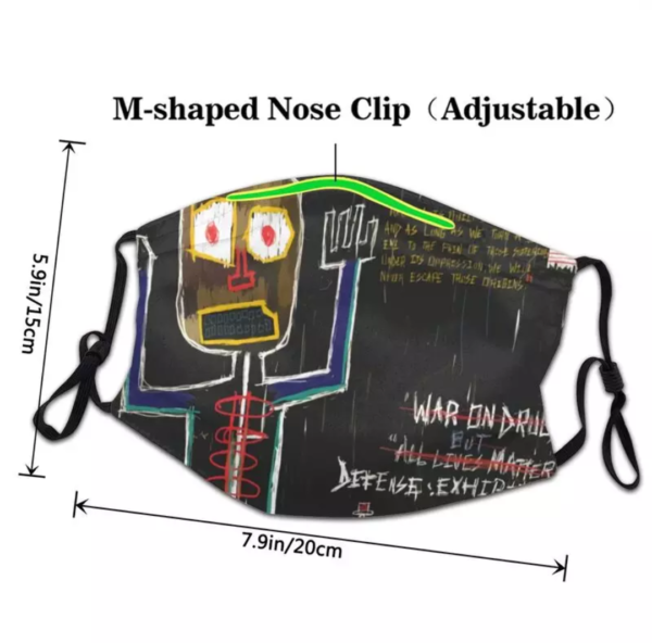 Stoffmaske mit Basquiat